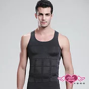 【天使霓裳】塑身衣 型男速成 140D修身坦克背心2XL灰