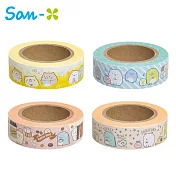 【日本正版授權】角落生物 紙膠帶 15mm寬 手帳貼 角落小夥伴 -黃花款