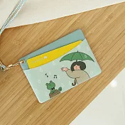 Indigo 女子日常插畫票卡夾 -03雨中漫步