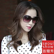 Seoul Show首爾秀 韓風單環透明框太陽眼鏡UV400墨鏡 9536透明黑
