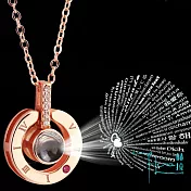 【Hera 赫拉】雙戴法記憶之愛投射我愛你鎖骨練/項鍊-2色玫瑰金