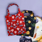 Dailylike 摺疊購物袋單肩包L-18朵朵紅玫瑰