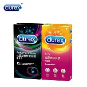 【Durex 杜蕾斯】雙悅愛潮保險套12入+綜合裝6入