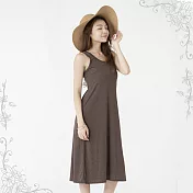 【2F韓衣】休閒挖背背心洋裝-F咖