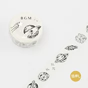 【BGM】和紙膠帶 金箔黑白Life系列 ‧黑白惑星