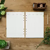 A5-25K│2020年度週計畫內頁│介紙1.0 鋼筆適用紙│6孔