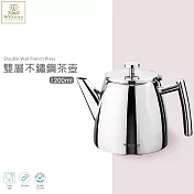 【英國 WILMAX】雙層不鏽鋼茶壺 1200 ML