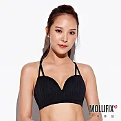 Mollifix瑪莉菲絲 A++交錯雙肩帶美胸BRA (黑)S