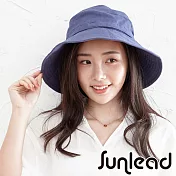 Sunlead 小顏效果。防曬寬緣可折邊透氣遮陽帽 (海軍藍)