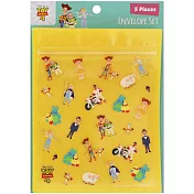 SUN-STAR 透明夾鏈收納袋 禮物袋 5枚入 迪士尼 玩具總動員4 黃