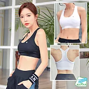 【BODYAIR嚴選】美胸挺背健身內衣(健身.瑜珈.慢跑.運動內衣.運動BRA) M 白
