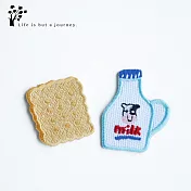 手創DIY｜刺繡裝飾貼2枚入．YA~陽光早餐