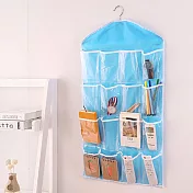 【收納職人】16格透明衣櫃收納掛袋/門後儲物掛袋(顏色隨機)