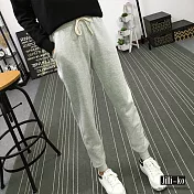 【Jilli~ko】束帶休閒小腳衛褲 J7057 FREE灰色