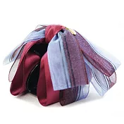 【PinkyPinky Boutique】多層次雪紗緞帶抓夾(暗紅)