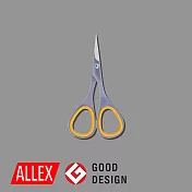 【ALLEX林刃物】極細短刃剪刀110mm-黃