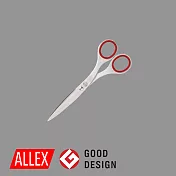 【ALLEX林刃物】事務用短刃剪刀135mm-紅