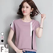 【MsMore】巴黎艾菲爾鐵塔名模浪漫針織短袖上衣#104911F粉紅