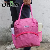 【OMORY】雙用收納保溫/保冷收納便當袋-粉色