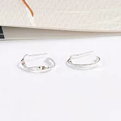 Sandra珊卓拉-簡約流線夾式耳環