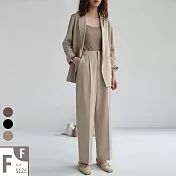 【MsMore】韓版英倫風OL必備女神款百搭顯瘦薄西裝外套#104959F米杏