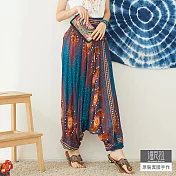 【潘克拉】繽紛孔雀飛鼠連身褲 TM702 FREE藍色