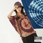 【潘克拉】大螺旋綁染連袖上衣 TM155 FREE紫色