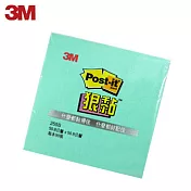 (4入1包)3M 255S狠黏便條紙(5.08×5.08CM)湖水綠