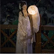 【芸綉坊】榮姬魏晉風改良漢服古裝廣袖流仙裙超仙女齊胸襦裙學生中國風套裝【雪紡燙金】M黃色