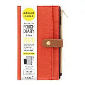 MIDORI Pouch Diary 2020手帳收納包-亞麻紅