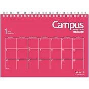 KOKUYO Campus 2020手帳日曆兩用(月間)A5-粉