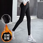 【初色】超厚加絨貼身仿牛仔褲-共2色-92721(M-2XL可選)M全黑色