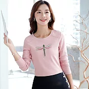 【初色】蜻蜓刺繡流蘇針織衫-粉色-94001(M-2XL可選)M粉色