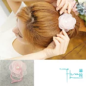 【Hera 赫拉】絹紗玫瑰珍珠花苞丸子盤髮器-2色粉