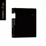 珠友 Leader A4/4孔PP活頁名片本/名片簿/拍立得收納/400名(無耳)黑