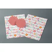 英國『OTTER HOUSE』禮物包裝紙（生日快樂文字）