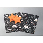 英國『OTTER HOUSE』禮物包裝紙（黑色塗鴉）