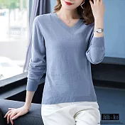 【Jilli~ko】側身螺紋修飾針織衫 805 FREE藍色