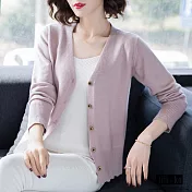 【Jilli~ko】鉤花螺紋針織罩衫 806 FREE粉色