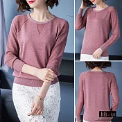 【Jilli~ko】】領口V型修飾針織衫 766 FREE粉色