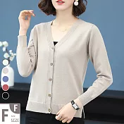 【MsMore】奧地利名媛秋之美涼意毛織外套#104934F卡其