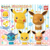 【日本正版授權】全套5款 精靈寶可夢 造型轉蛋 P4 扭蛋/轉蛋 神奇寶貝 環保蛋殼 萬代 371373