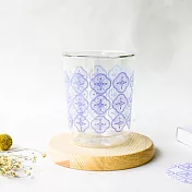 印花樂x好玻-雙層杯/玻璃海棠/仙境藍