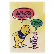 sun-star A5 雙層檔案資料夾 迪士尼 小熊維尼 蜂蜜堅果 黃