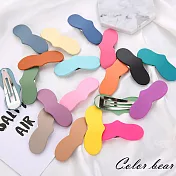 【卡樂熊】韓版簡約愛心款霧感造型髮夾/BB夾(兩入組)-隨機不挑色