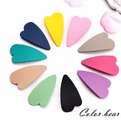 【卡樂熊】韓版簡約桃心款霧感造型髮夾/BB夾(兩入組)-隨機不挑色