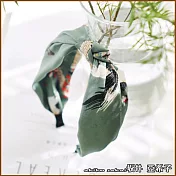 『坂井．亞希子』甜美少女日系和風打結造型髮箍 -綠色