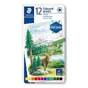 【STAEDTLER 施德樓】油性色鉛筆 12色鐵盒裝