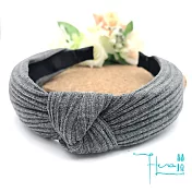 【Hera 赫拉】韓式百搭純色布藝編織交叉髮箍-4色灰色