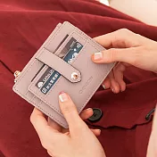 CHENSON真皮 9卡証件票卡夾卡包 祼粉(W19020-U)